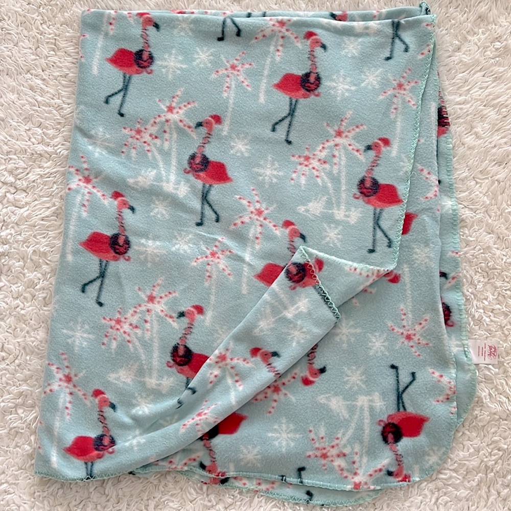 Christmas Flamingo Blanket